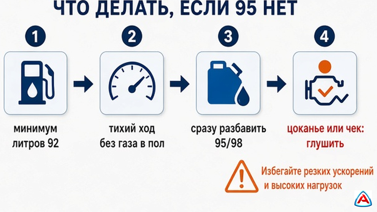 Как ехать на разовой 92 вместо 95 без газа в пол