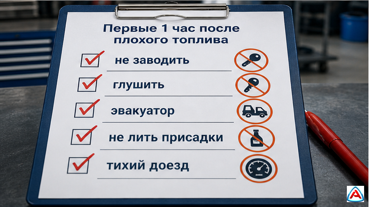 Чеклист первых минут после плохой заправки Mazda